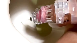 Peeing with sounding chastity